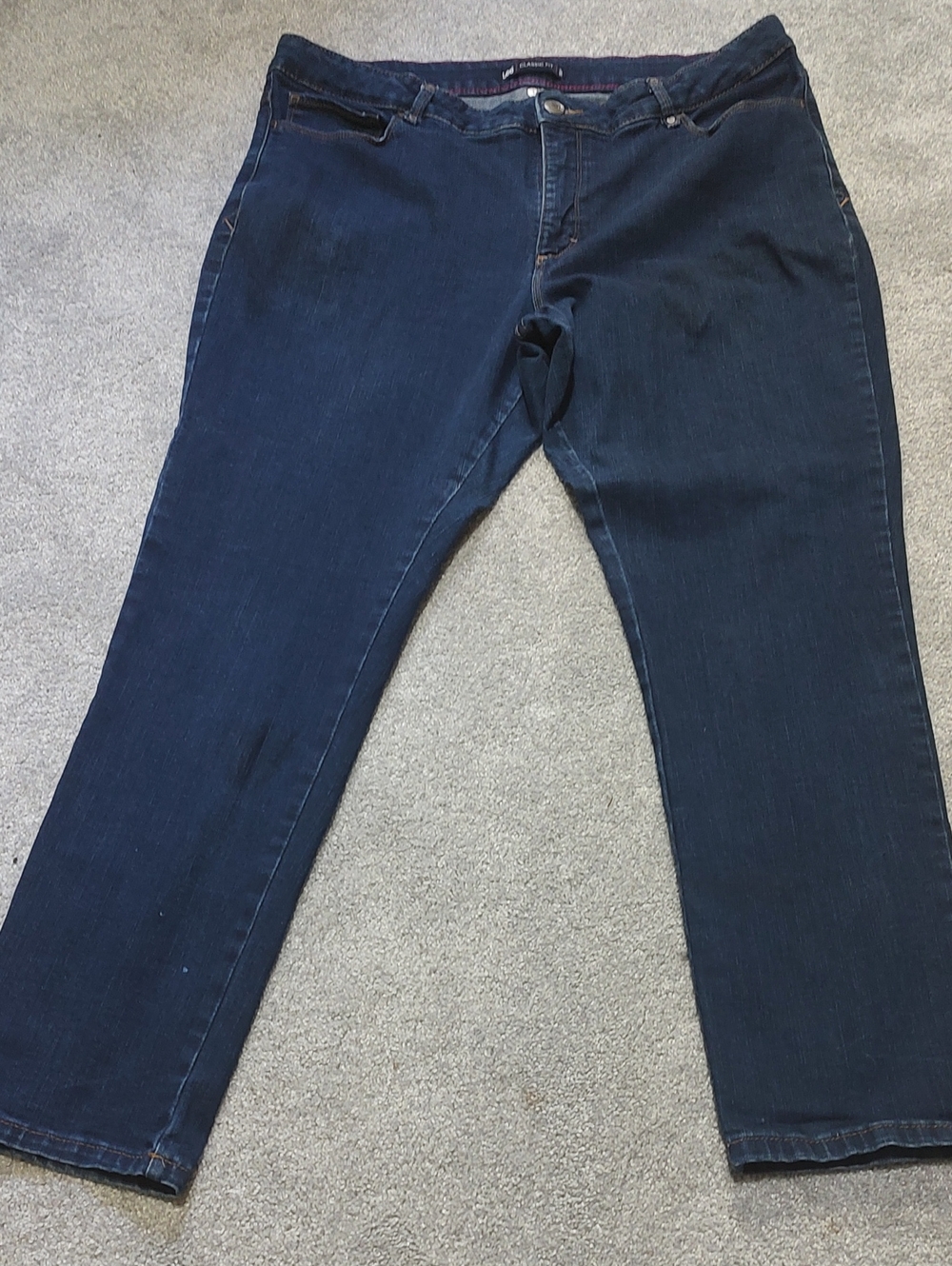 Lee Women's Relaxed Fit Dark Blue Jeans